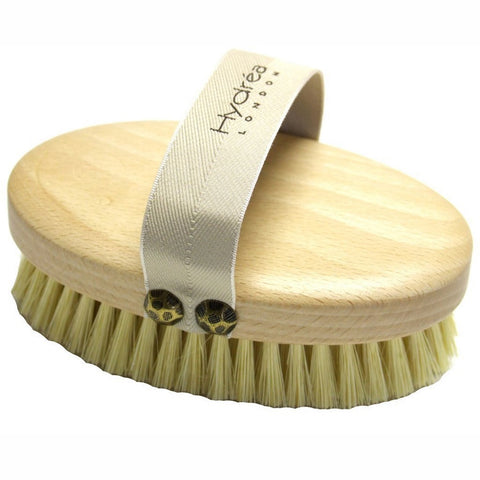 Hydrea London Professional Dry Skin Body Brush with Cactus Bristles (Firm/Extra Firm Bristles)