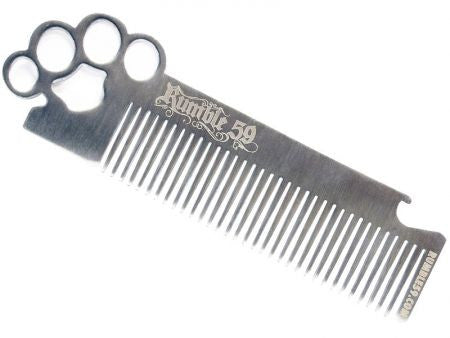 Rumble 59 Schmiere Stainless Steel Brass Knuckles Hair Comb