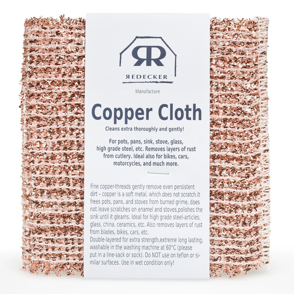 Bürstenhaus Redecker 5.5 x 6.1-inches Copper Cleaning Cloth, Set of 2