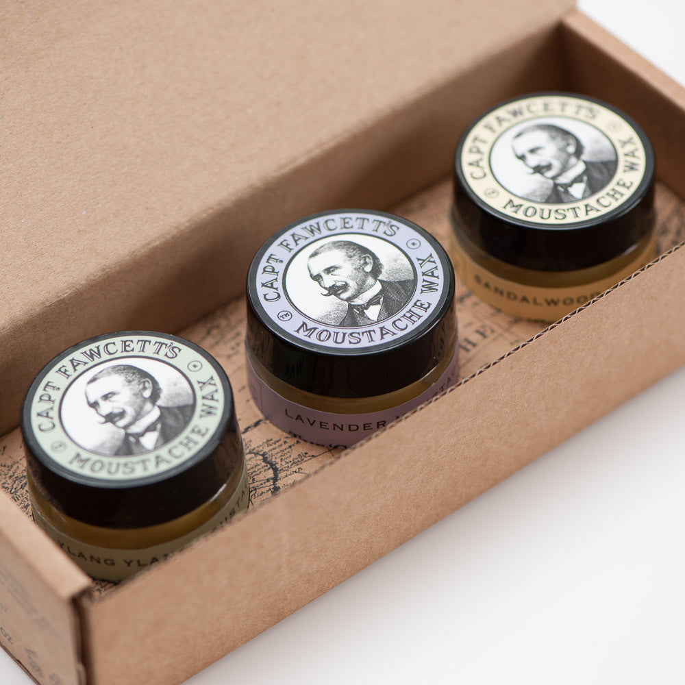 Captain Fawcetts Moustache Wax Cornucopia