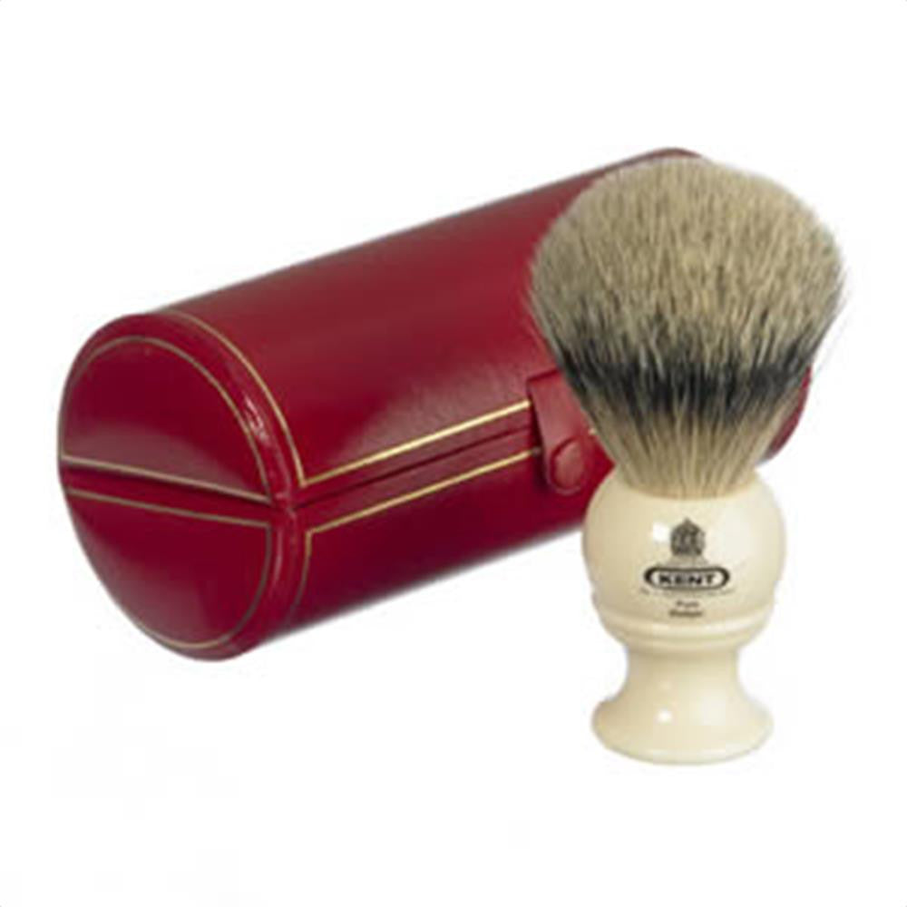 Kent BK4 Traditional Medium Silver Tip Badger Shaving Brush, Cream