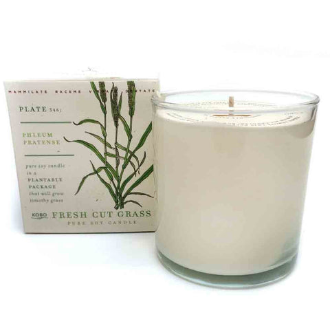 Kobo Fresh Cut Grass Soy Candle with Plantable Box