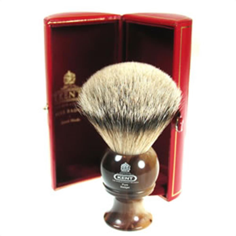 Kent H8 Best Badger Shaving Brush, "Horn"
