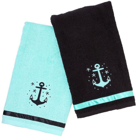 Sourpuss Clothing Anchor Bathroom Hand Towel Set