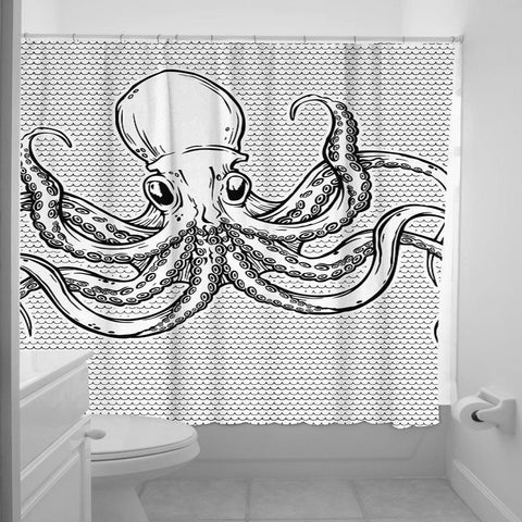 Sourpuss Octopus Shower Curtain